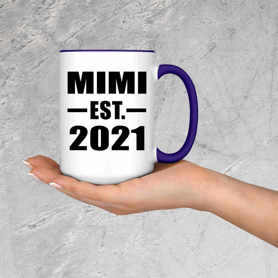 Mimi Established EST. 2021 - 15oz Accent Mug Purple