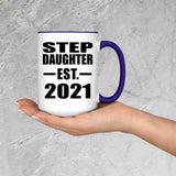 Step Daughter Established EST. 2021 - 15oz Accent Mug Purple