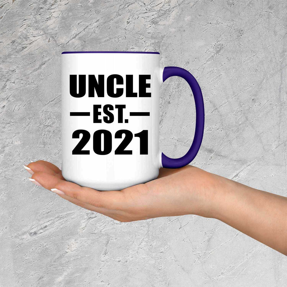 Uncle Established EST. 2021 - 15oz Accent Mug Purple