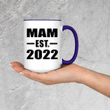 Mam Established EST. 2022 - 15oz Accent Mug Purple