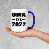 Oma Established EST. 2022 - 15oz Accent Mug Purple