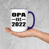 Opa Established EST. 2022 - 15oz Accent Mug Purple