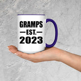 Gramps Established EST. 2023 - 15oz Accent Mug Purple