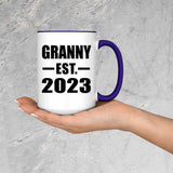 Granny Established EST. 2023 - 15oz Accent Mug Purple
