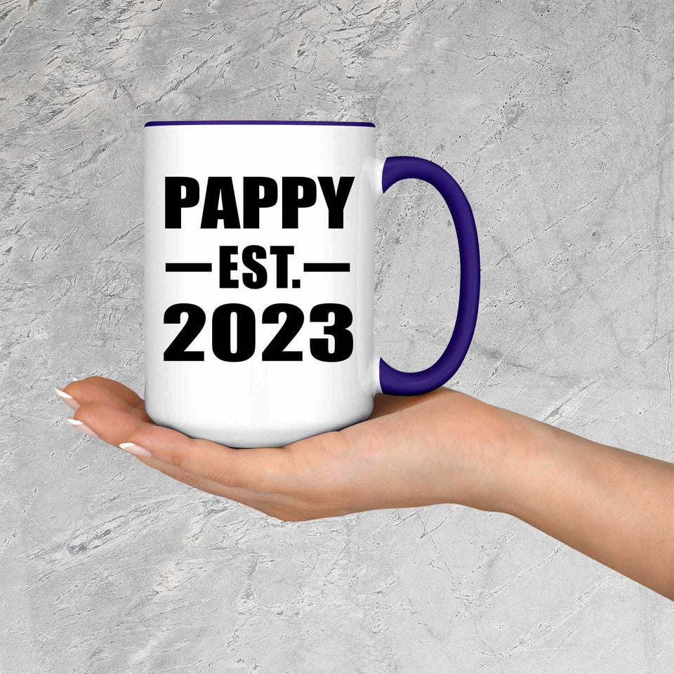 Pappy Established EST. 2023 - 15oz Accent Mug Purple