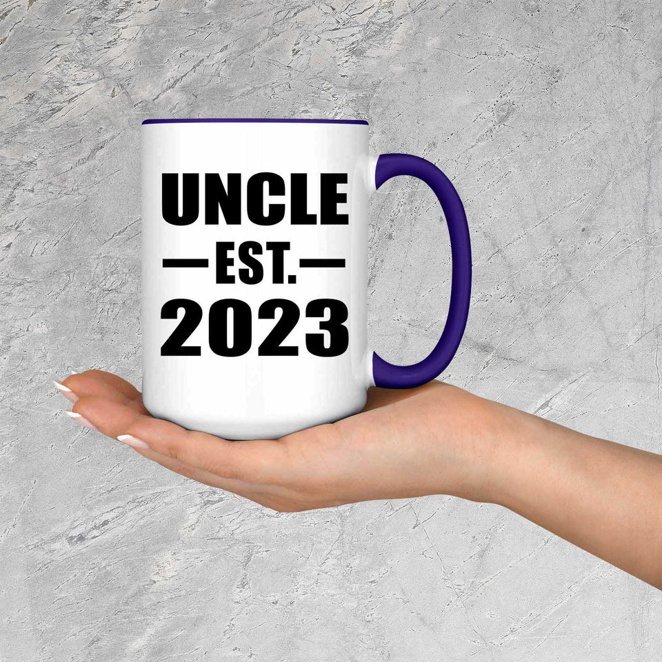 Uncle Established EST. 2023 - 15oz Accent Mug Purple