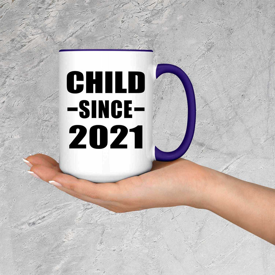 Child Since 2021 - 15oz Accent Mug Purple