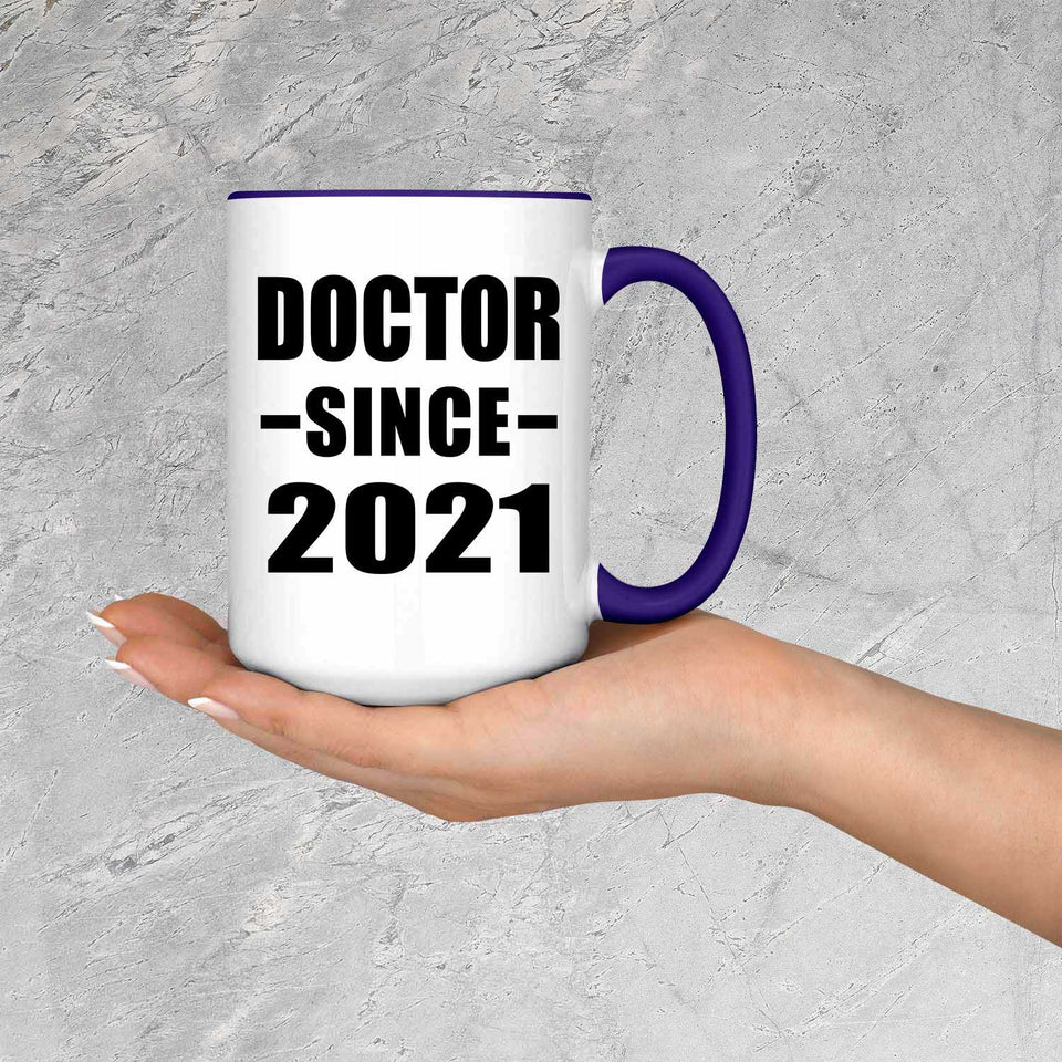 Doctor Since 2021 - 15oz Accent Mug Purple