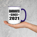 Granddaughter Since 2021 - 15oz Accent Mug Purple
