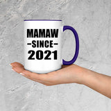 Mamaw Since 2021 - 15oz Accent Mug Purple