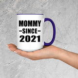 Mommy Since 2021 - 15oz Accent Mug Purple
