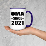 Oma Since 2021 - 15oz Accent Mug Purple