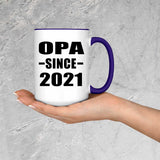 Opa Since 2021 - 15oz Accent Mug Purple