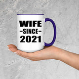 Wife Since 2021 - 15oz Accent Mug Purple