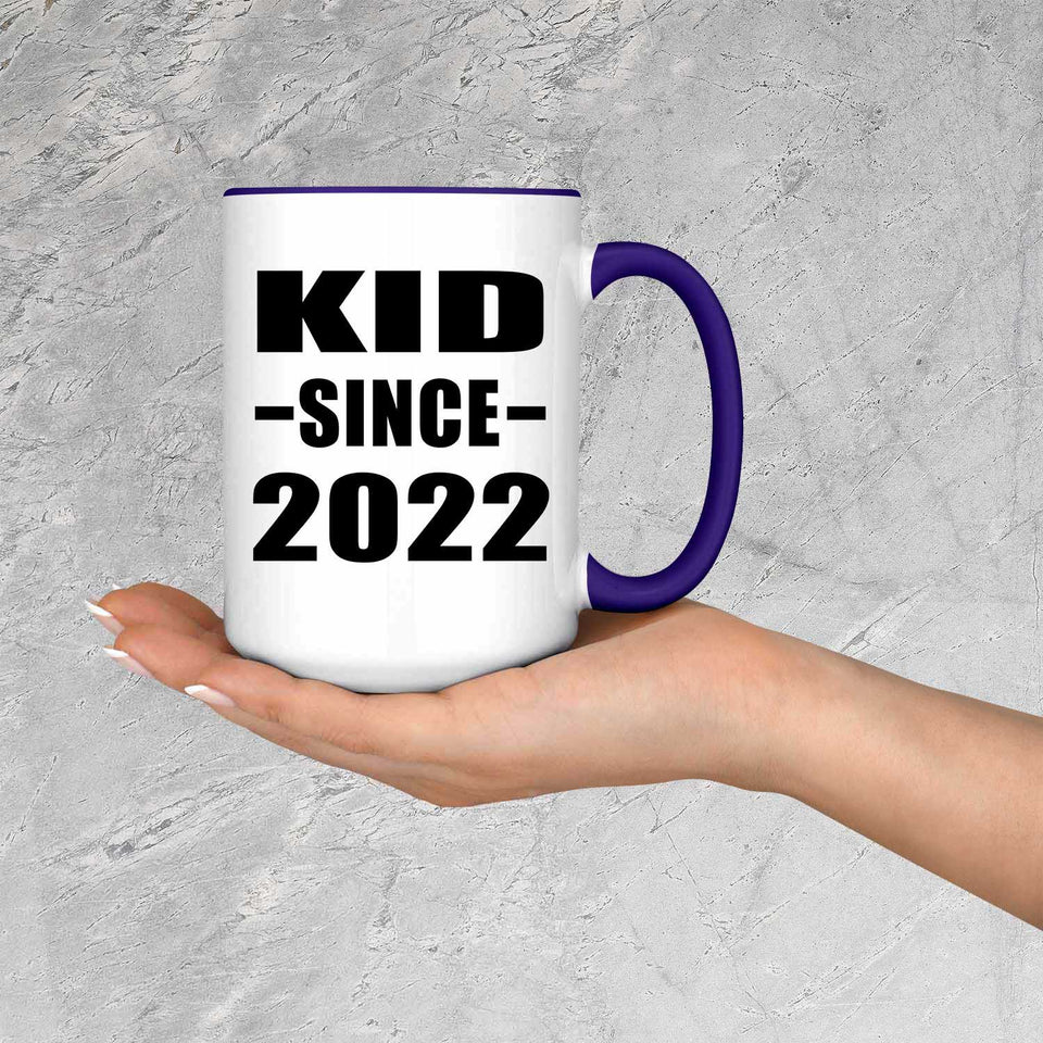 Kid Since 2022 - 15oz Accent Mug Purple