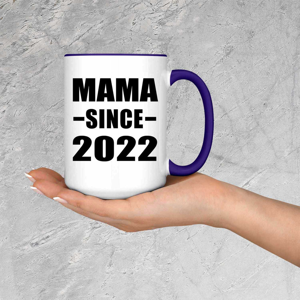 Mama Since 2022 - 15oz Accent Mug Purple