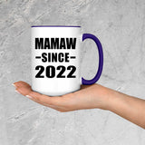 Mamaw Since 2022 - 15oz Accent Mug Purple