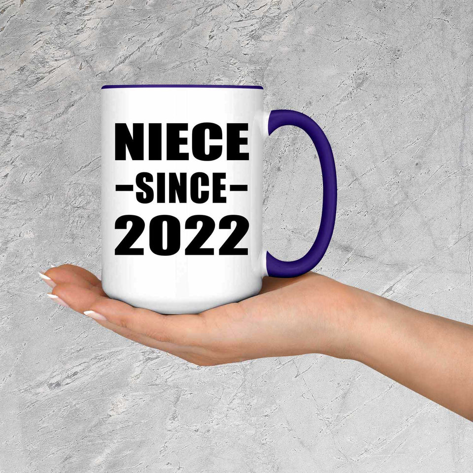 Niece Since 2022 - 15oz Accent Mug Purple