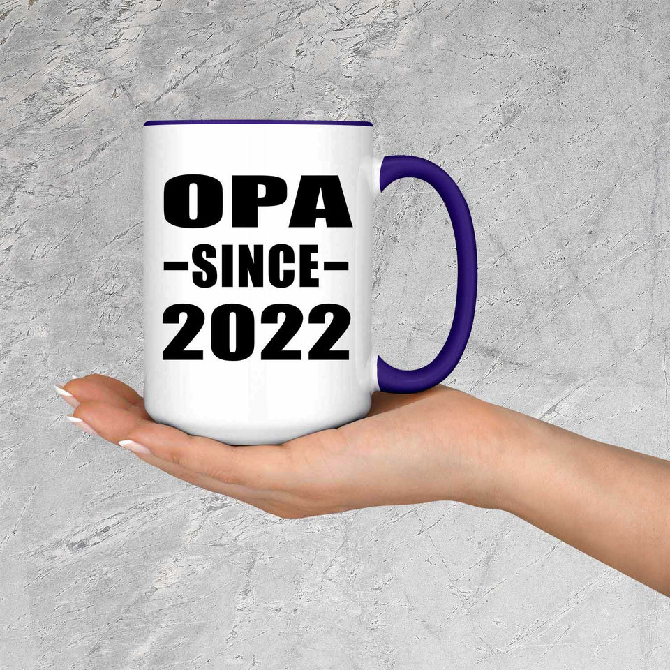 Opa Since 2022 - 15oz Accent Mug Purple