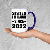 Sister In Law Since 2022 - 15oz Accent Mug Purple