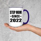 Step Mom Since 2022 - 15oz Accent Mug Purple