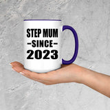 Step Mum Since 2023 - 15oz Accent Mug Purple