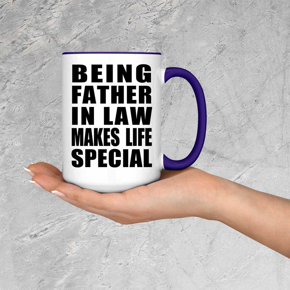 Being Father In Law Makes Life Special - 15oz Accent Mug Purple