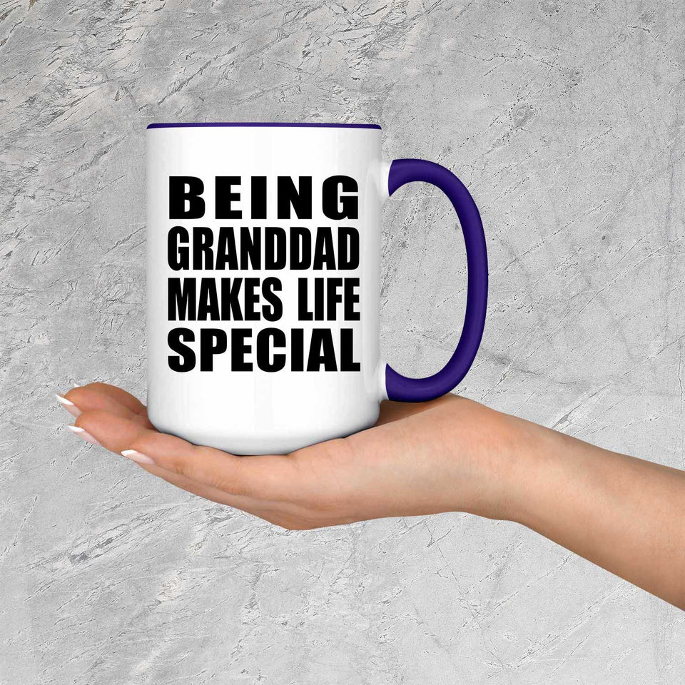 Being Granddad Makes Life Special - 15oz Accent Mug Purple