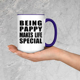 Being Pappy Makes Life Special - 15oz Accent Mug Purple