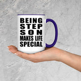 Being Step Son Makes Life Special - 15oz Accent Mug Purple