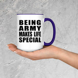 Being Army Makes Life Special - 15oz Accent Mug Purple