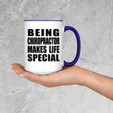 Being Chiropractor Makes Life Special - 15oz Accent Mug Purple