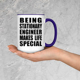 Being Stationary Engineer Makes Life Special - 15oz Accent Mug Purple
