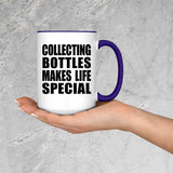 Collecting Bottles Makes Life Special - 15oz Accent Mug Purple