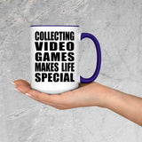 Collecting Video Games Makes Life Special - 15oz Accent Mug Purple