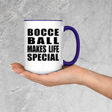 Bocce Ball Makes Life Special - 15oz Accent Mug Purple