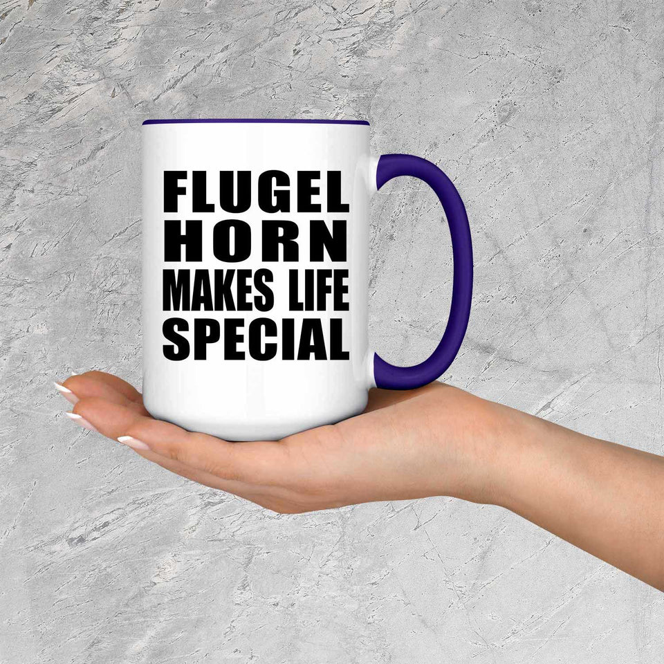 Flugel Horn Makes Life Special - 15oz Accent Mug Purple