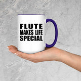 Flute Makes Life Special - 15oz Accent Mug Purple