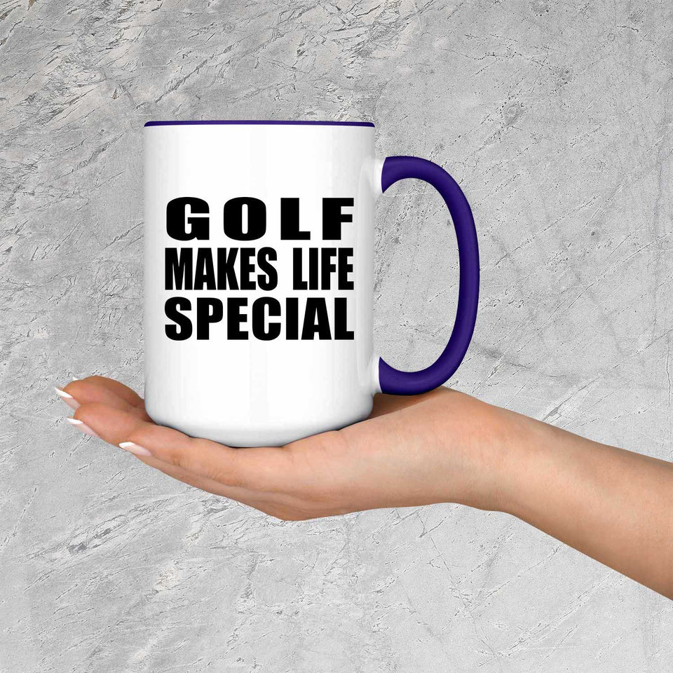 Golf Makes Life Special - 15oz Accent Mug Purple