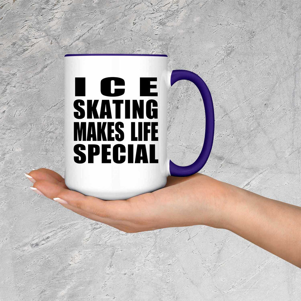 Ice Skating Makes Life Special - 15oz Accent Mug Purple