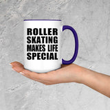 Roller Skating Makes Life Special - 15oz Accent Mug Purple