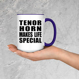 Tenor Horn Makes Life Special - 15oz Accent Mug Purple