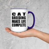 Cat Breeding Makes Life Complete - 15oz Accent Mug Purple