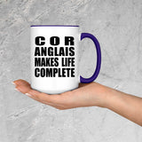 Cor Anglais Makes Life Complete - 15oz Accent Mug Purple