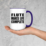 Flute Makes Life Complete - 15oz Accent Mug Purple
