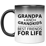 Grandpa and Grandkids, Best Friends For Life - 11 Oz Color Changing Mug