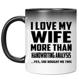 I Love My Wife More Than Handwriting Analysis - 11 Oz Color Changing Mug