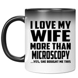 I Love My Wife More Than Microscopy - 11 Oz Color Changing Mug