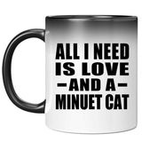 All I Need Is Love And A Minuet Cat - 11 Oz Color Changing Mug