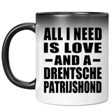All I Need Is Love And A Drentsche Patrijshond - 11 Oz Color Changing Mug